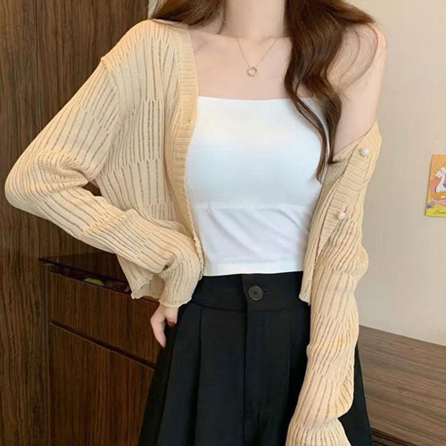FD-192  간절기 얇은 브이넥 가디건 